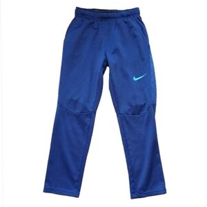Boy's NIKE Dri Fit blue fleece joggers pants size large like new